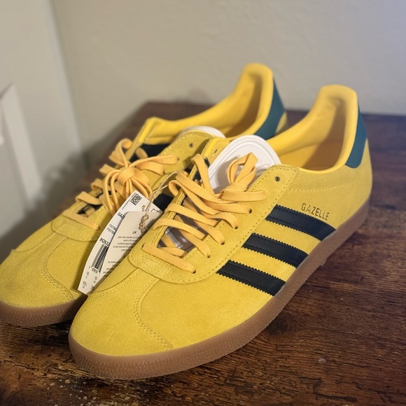 Adidas Gazelle Yellow with Black Stripes